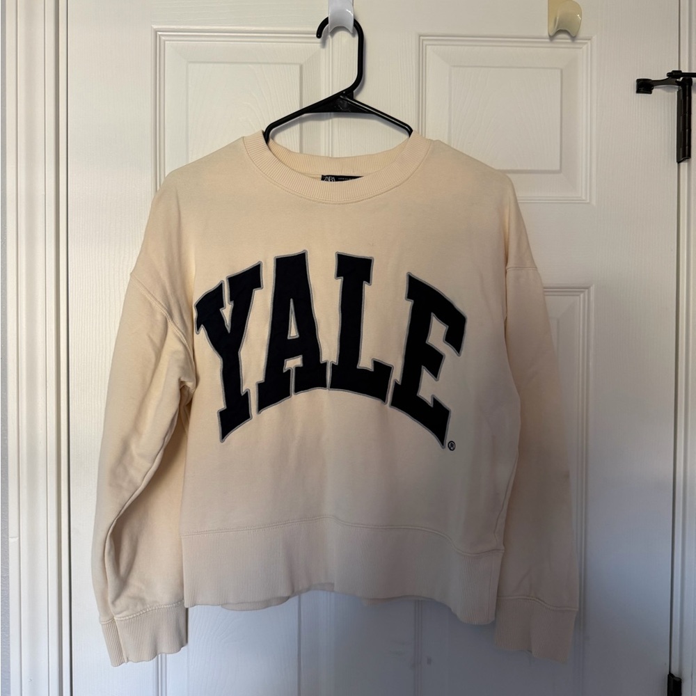 Zara Cream Yale University Sweatshirt